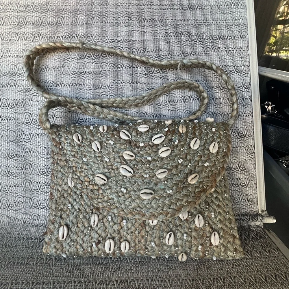 Tan Shoulder Bag with Compact Design and Textured Finish